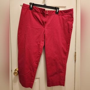 Talbot's women's 16w petite Capri pants. Red